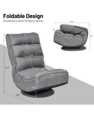 5-Position Folding Floor Gaming Chair