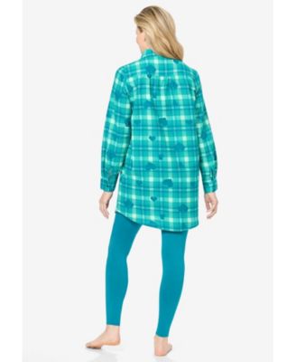 Women's Plus Size Plaid PJ Set