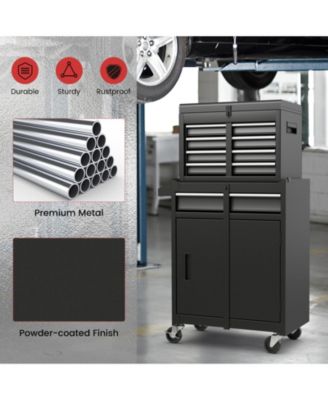 2-in-1 Tool Chest and Cabinet with 5 Sliding Drawers