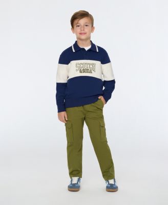 SCOTCH  & SODA Big Boys French Terry Graphic Polo Shirt