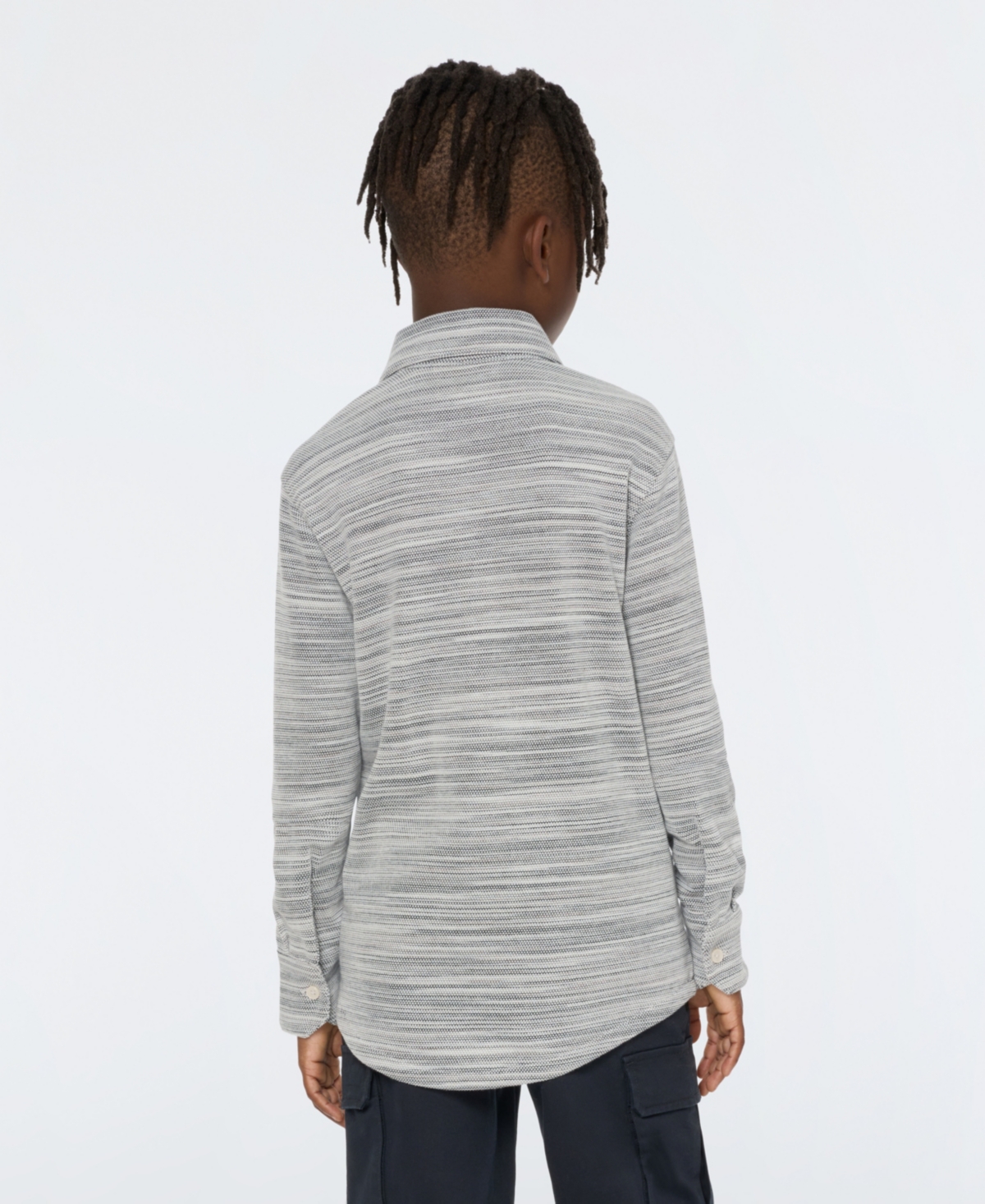 Scotch & Soda Big Boys Space Dyed Button Up Shirt