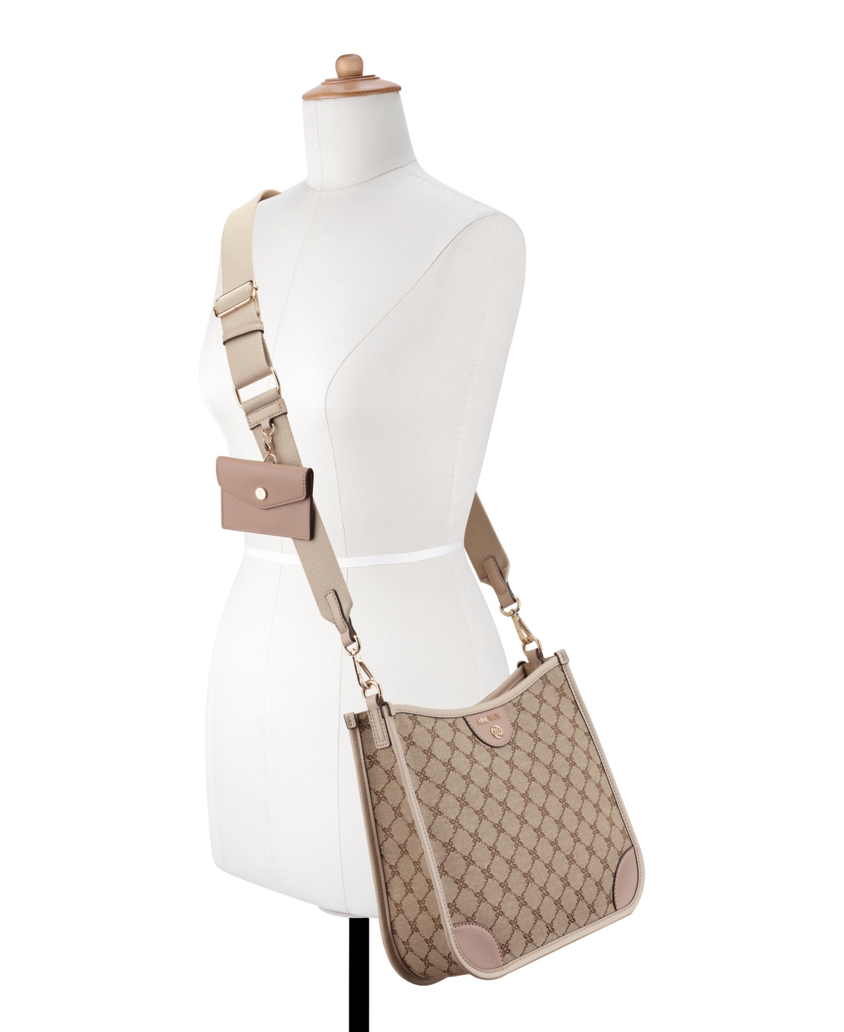 NINE WEST BRICE LARGE CROSSBODY BAG WITH CARD CASE