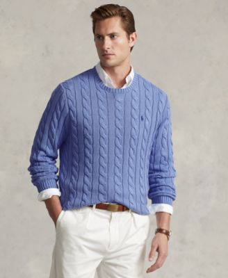 Men's Cable-Knit Cotton Sweater
