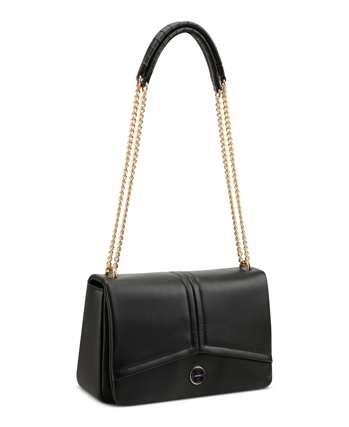Shop Nine West Erina Convertible Chain Flap Crossbody Bag In Black