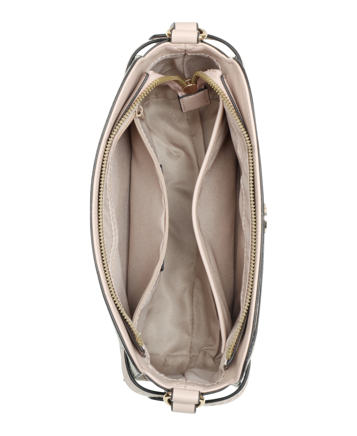 Nine West Nami Top Zipper Crossbody Bag In Mushroom Logo Marble