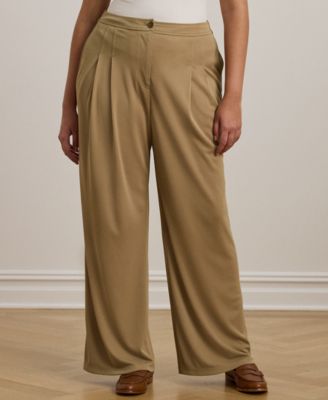 Plus Size Stretch Jersey Wide-Leg Pants