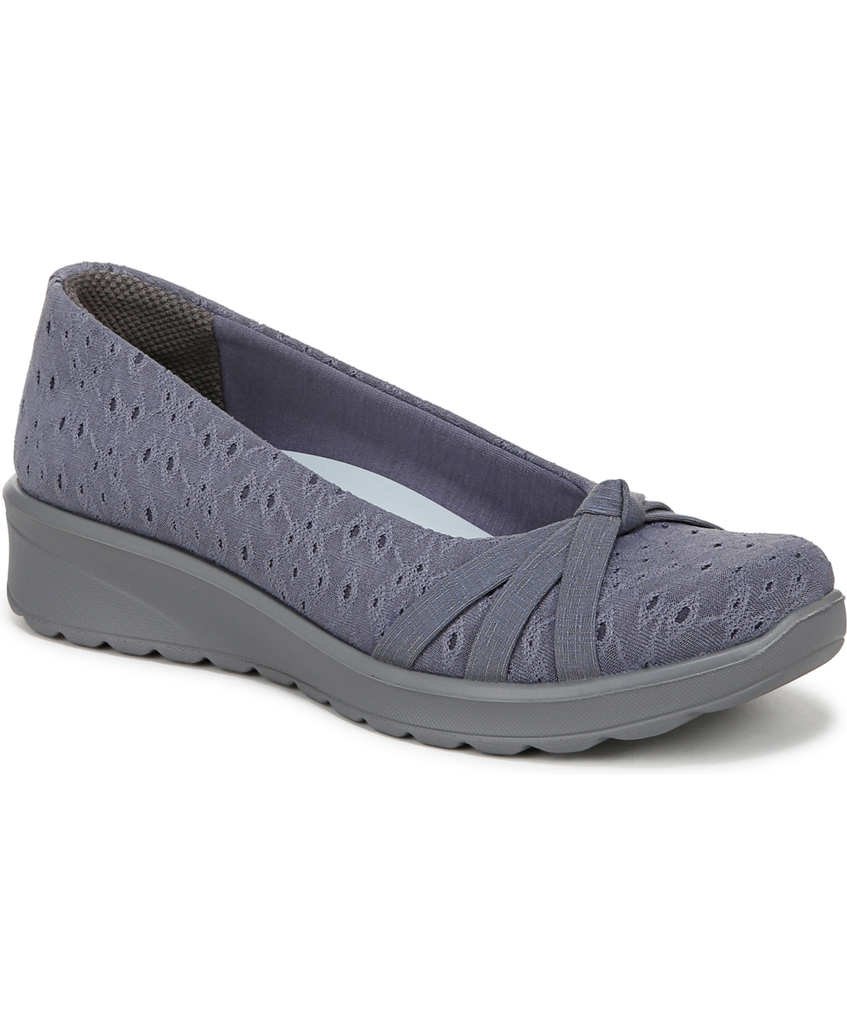 Women's Gem 2 Washable Round Toe Ballerina Flats - Black Foral Dot Fabric