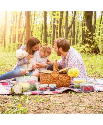 12 Piece Airtight Containers With Snap-on Lids- BPA Free - For Kitchen, Pantry, Food Storage