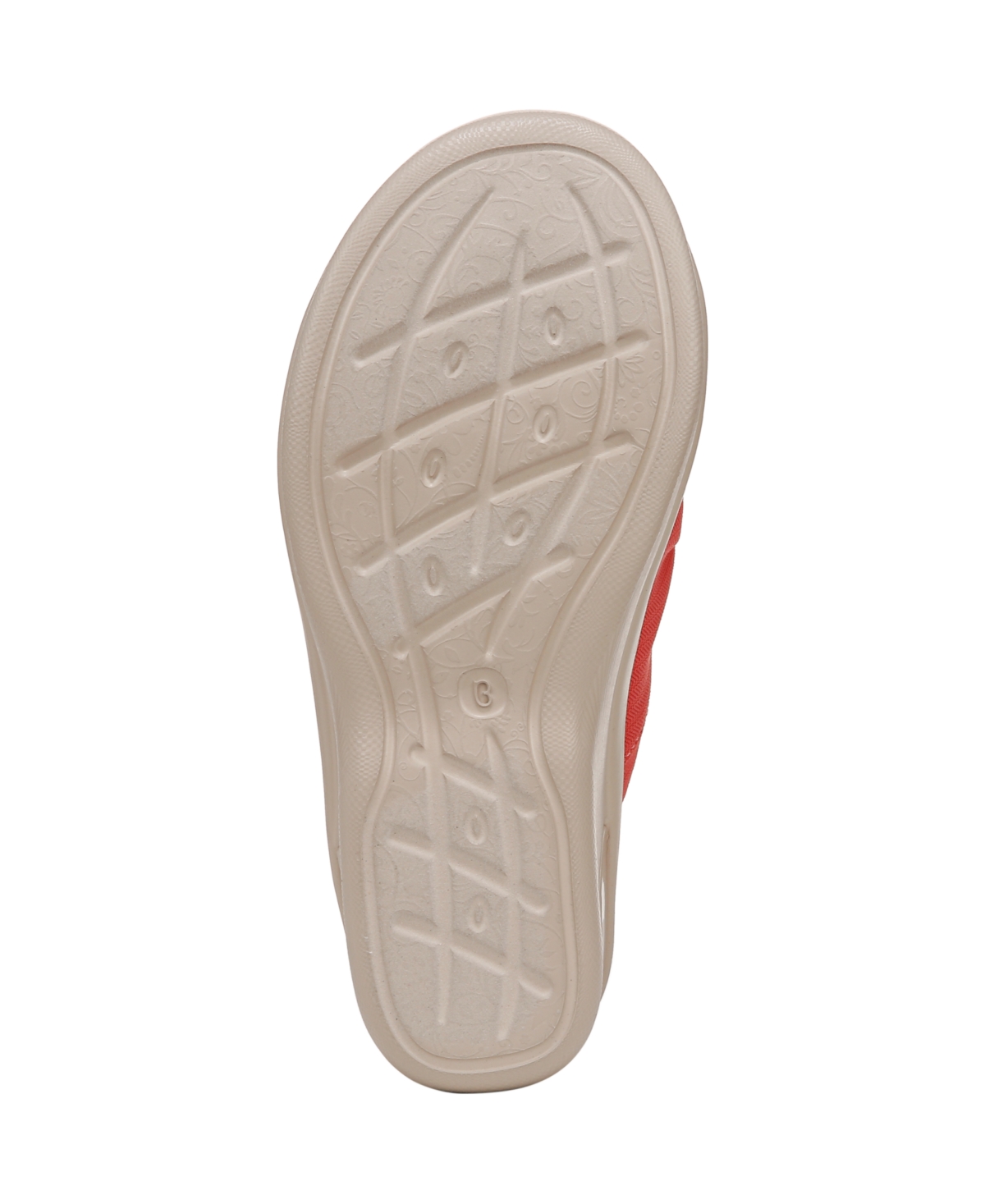Bzees Women's Smile 3 Washable Slide Wedge Sandals In Coral Beach Stretch Fabric