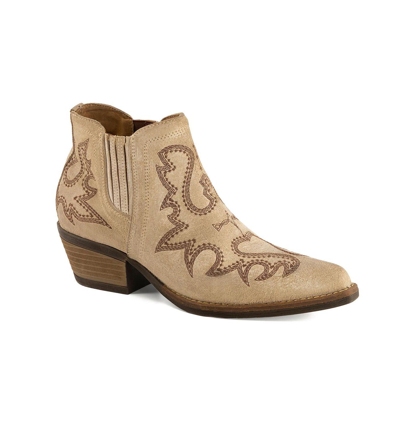 Женские ботинки Forastero Western Style Leather Booties, цвет: Светлый бежевый — фото 1