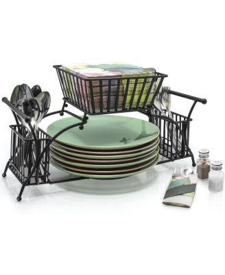 4 Section all-in-one Buffet Utensil Caddy