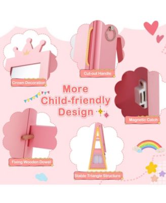 Kids Jewelry Armoire Cabinet with Large Storage Capacity and Swivel Base