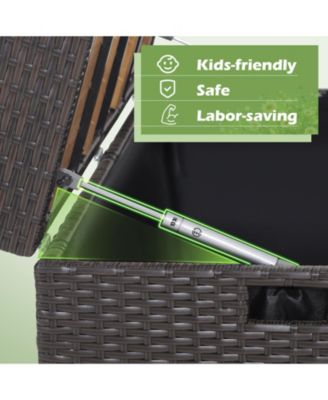 45 Gallon Outdoor Storage Bench with Zippered Liner