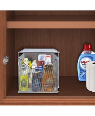 Metal Mesh Cabinet Organizer with Pull-Out Drawers - Ideal for Countertop, Cabinet, Pantry, Under the Sink, Desktop and More (Silver 1 Drawer