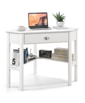 Corner Wooden Piece Laptop Computer Desk