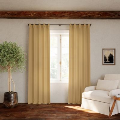 Cotton Blend Button Tab Top Curtain