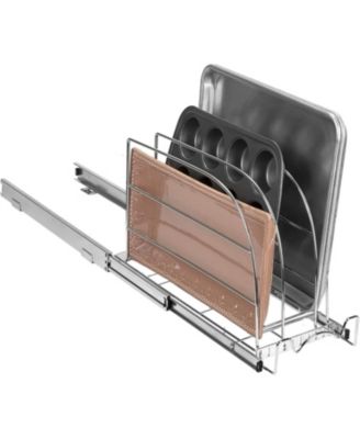  8.5 x 21 In Bakeware Pull Out Organizer for Cookie Sheet, Cutting Board, Bakeware, and Tray
