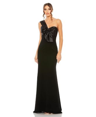 【Mac Duggal】ワンショルダートランペットガウン Mac Duggal Women's One Shoulder Draped Trumpet Gown - Macy's