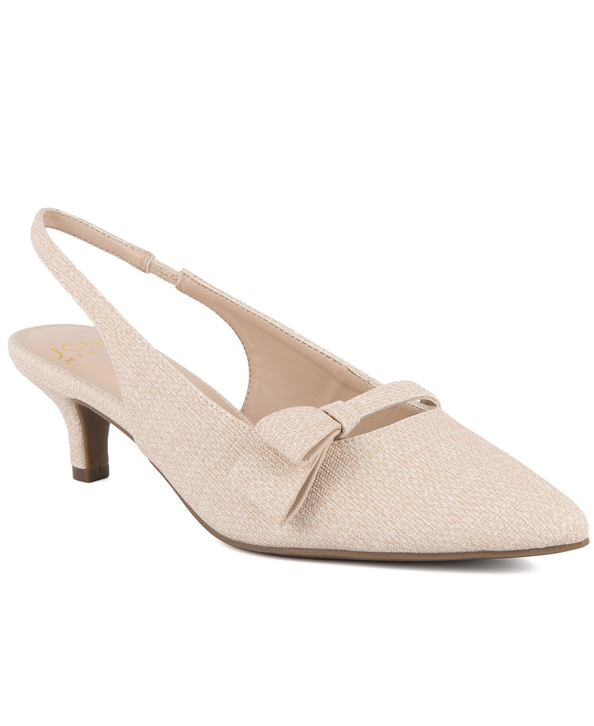 Shop Jones New York Women's Charbeau Kitten Heel Slingback Pumps In Bone