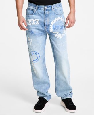 送料込★Hugo Boss★HUGO Nate 10259233 05 BLUE ジーンズ Hugo Boss Men's Nate Signature-Detail Baggy Jeans - Macy's