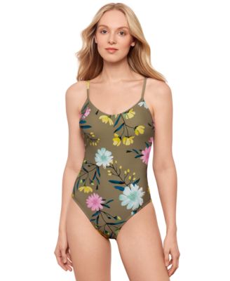 Salt + Cove - Juniors' Floral-Print One-Piece Swimsuit, Exclusively at Macy's