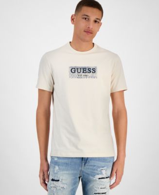 GUESS Men's Slim Fit Short Sleeve Crewneck Logo T-Shirt - Macy's