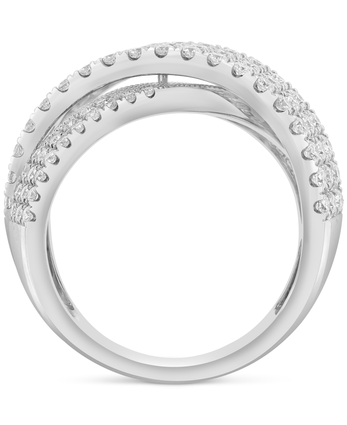 EFFY COLLECTION EFFY DIAMOND CROSSOVER RING (1-1/2 CT. T.W.) IN 14K WHITE GOLD 