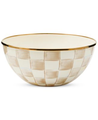 Mackenzie-Childs Mocha Check Small Everyday Bowl, 40-oz. - Macy's