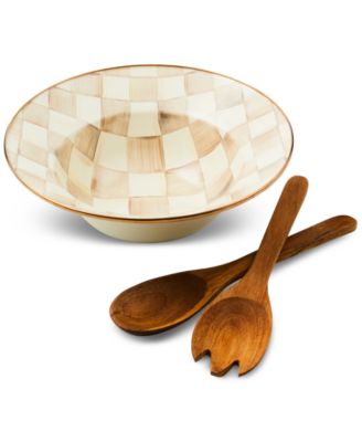 Mackenzie-childs Mackenzie Childs Mocha Check Collection In Mocha