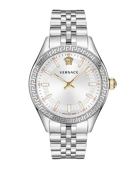 Женские часы Versace Hellenyium Silver Stainless Steel Bracelet Watch, 36mm