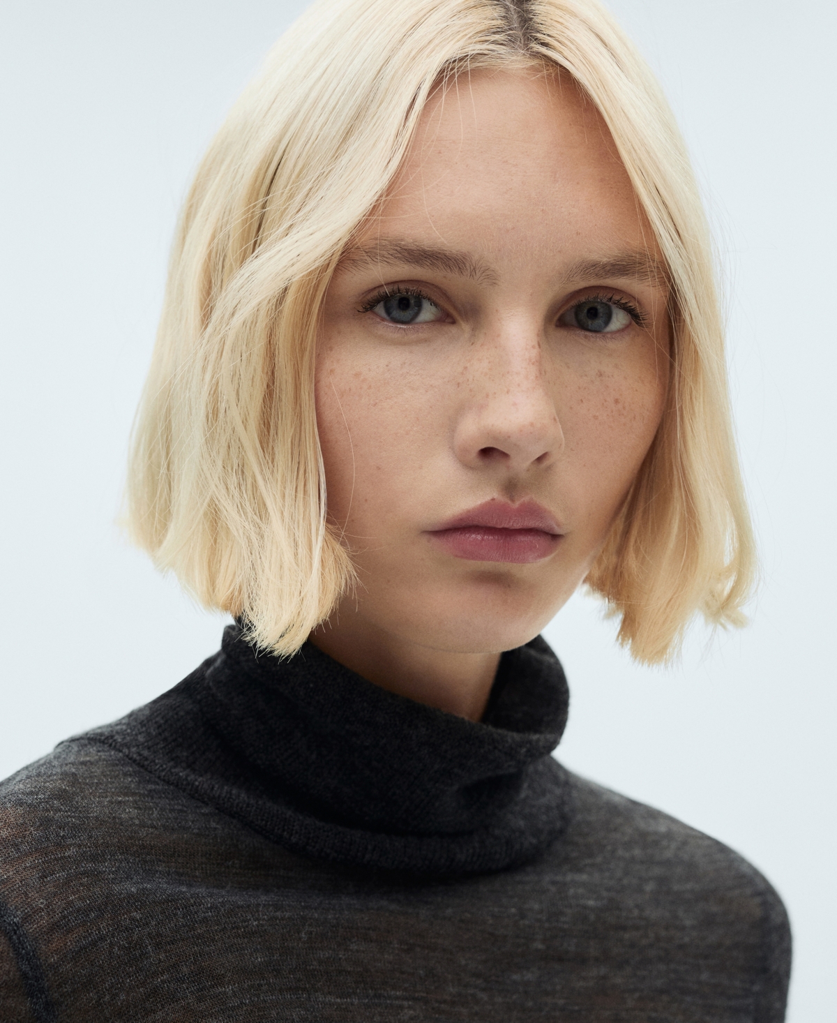 Mango Women's Semi-Transparent Turtleneck Sweater