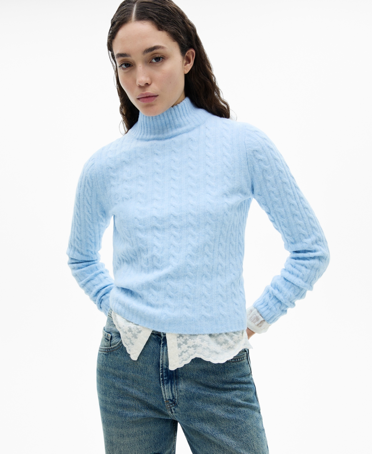Mango Women's Knitted Braided Sweater