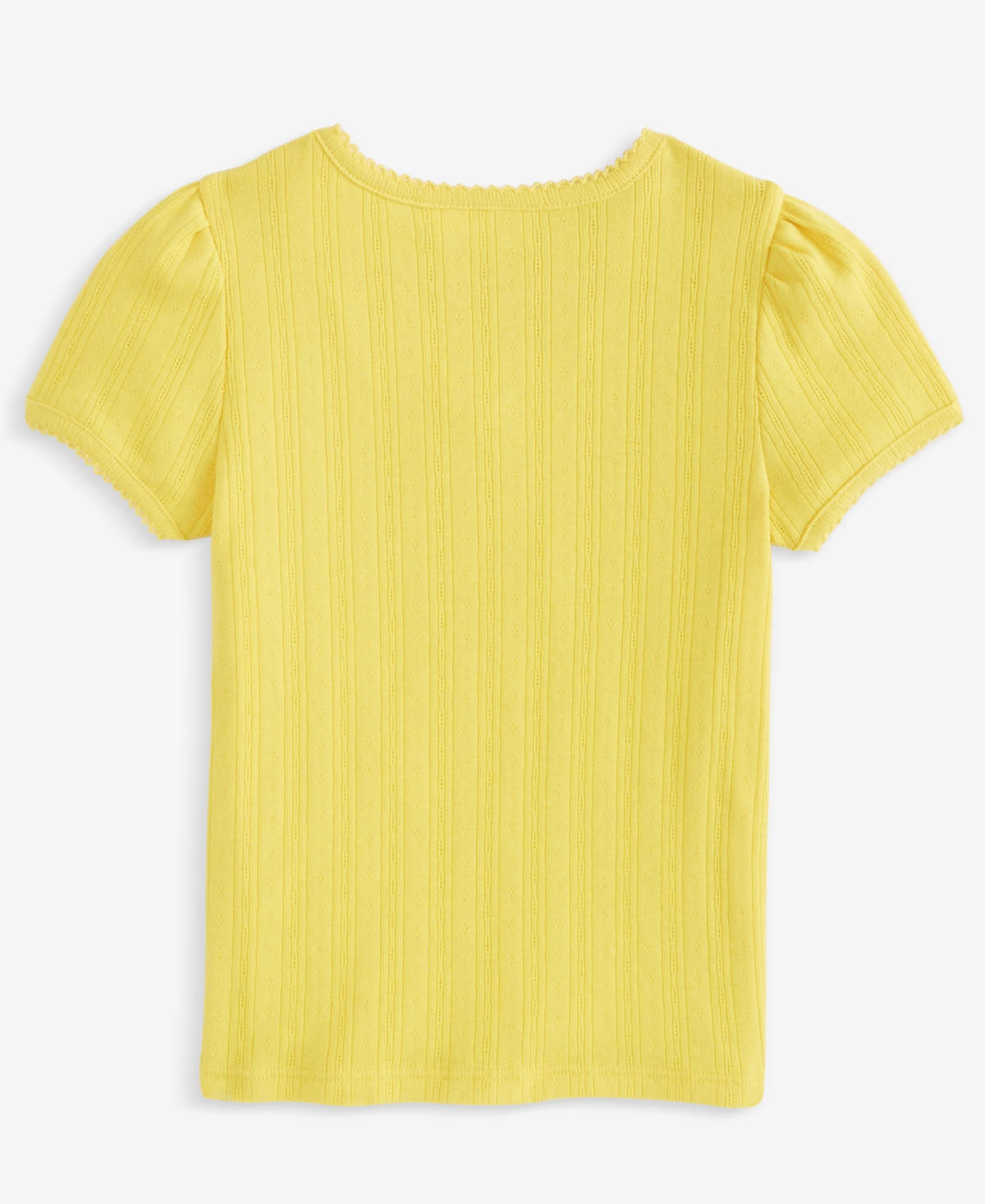 Epic Threads Toddler Girl Pointelle Berry T-shirt, Exclusively At Macy's In Maize Yell