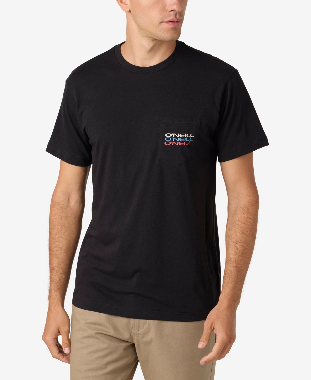 Men's Triple Stack Pocket Tee - Black