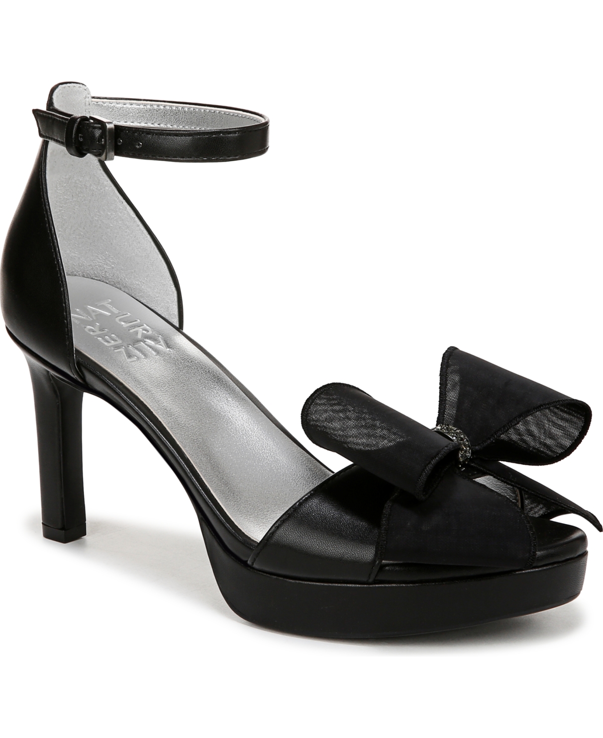 Naturalizer Women's Always Evening Dress Sandals In Black Faux Leather