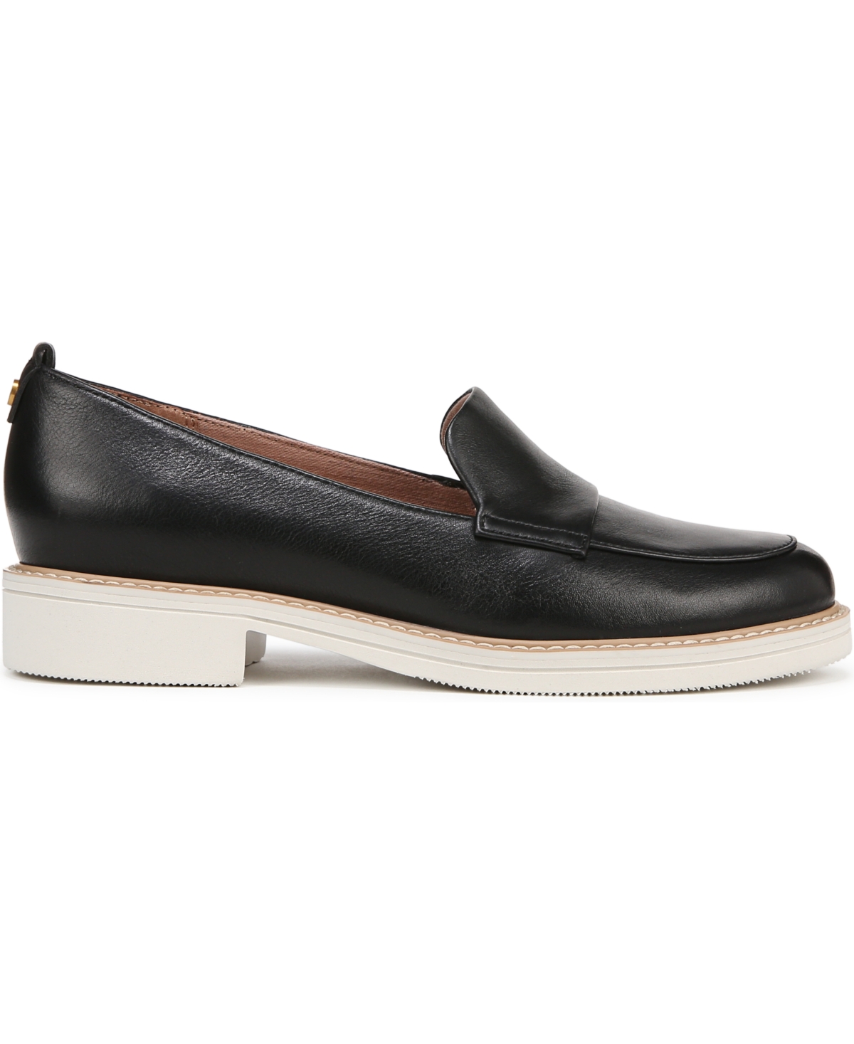 Shop Naturalizer Women's Taylin Block Heel Penny Loafers In Black Leather
