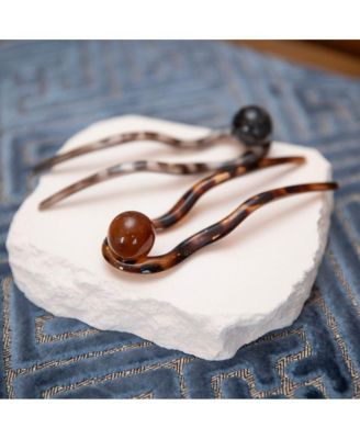 French Hair Pin Set - Tortoise + Pearl