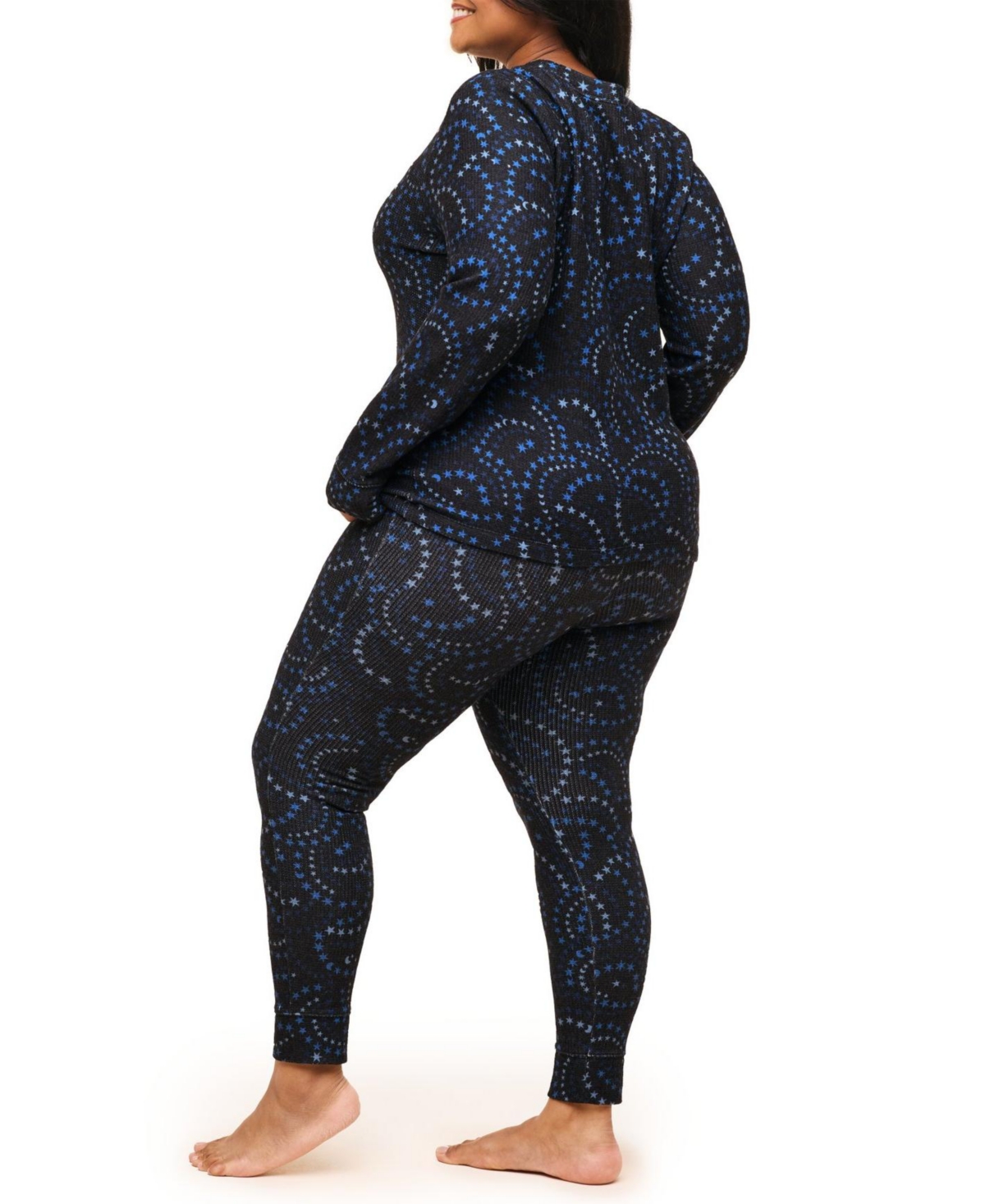 Adore Me Plus Size Janise Pajama Long Sleeve Top & Leggings Set