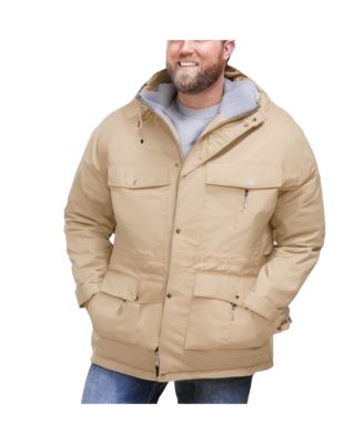 Big & Tall by KingSize Fleece-Lined Parka with Detachable Hood and 6 Pockets