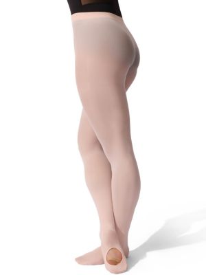 Capezio Girls Ultra Soft Self Knit Waistband Transition Tight - Ballet pink 17$