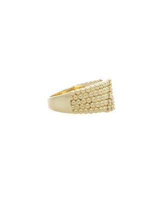Cubic Zirconia Millwork Detail Band Ring
