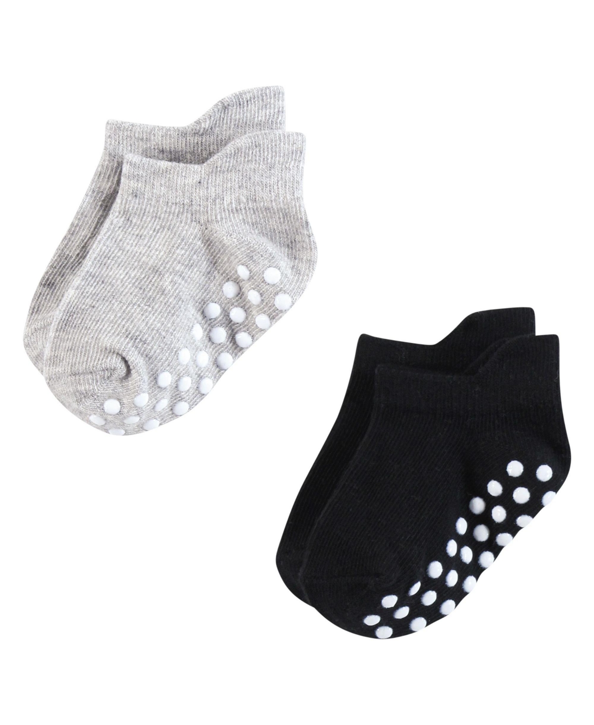 Hudson Baby Baby Boys Hudson Unisex Non-Skid No-Show Socks, 12-24 Months - Navy neutrals