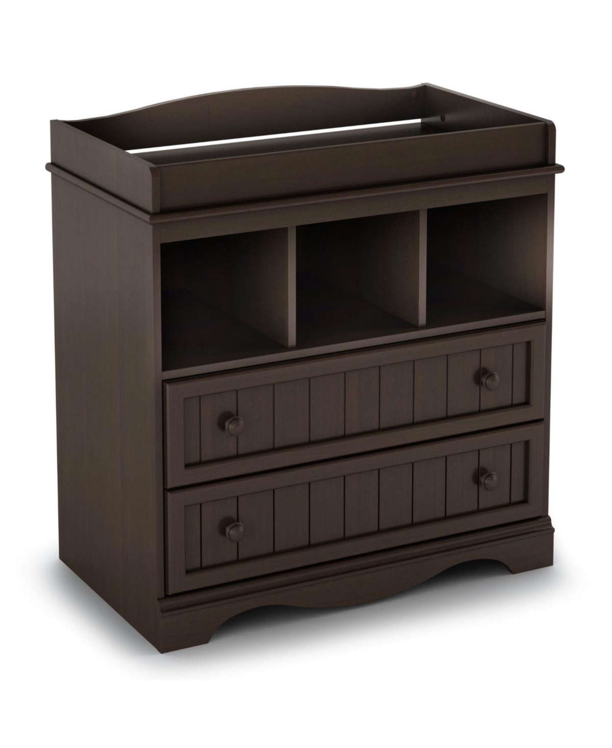 Slickblue Baby Diaper Changing Table with 2 Drawers Practical Storage and Changing Station - Espresso