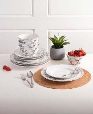 Bellamy Porcelain 12 Pc. Dinnerware Set, Service for 4