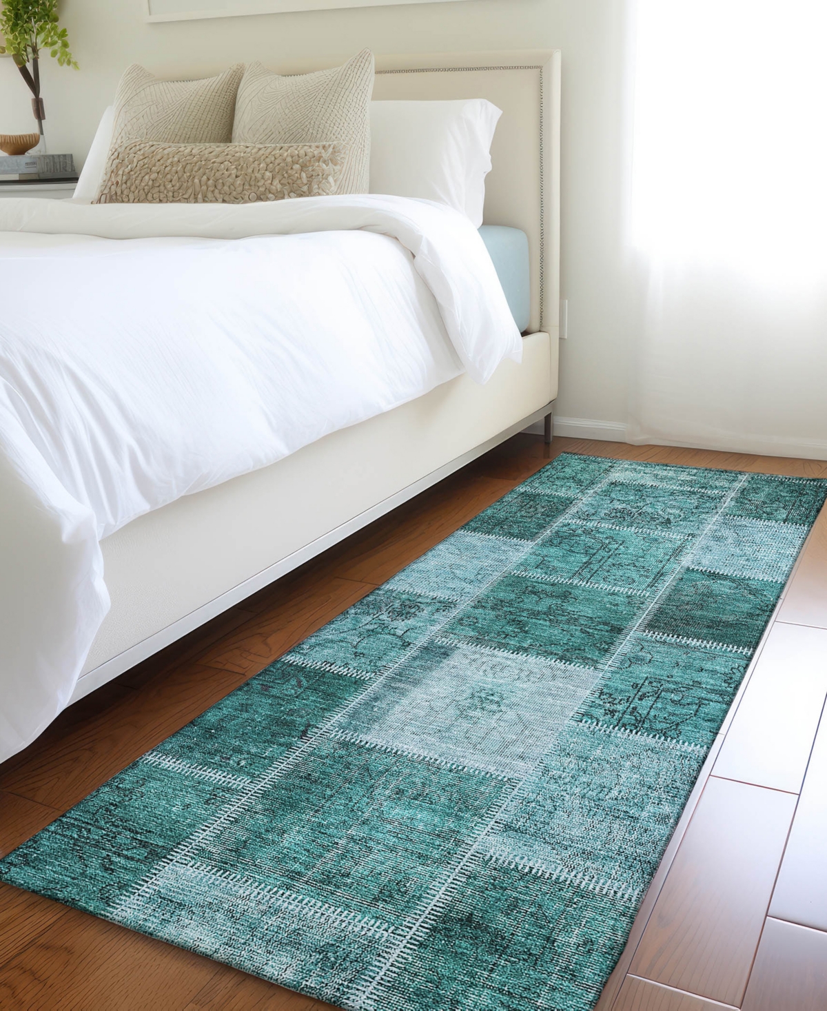 Addison Chantille Acn772 2'3''x7'6'' Runner Area Rug In Teal