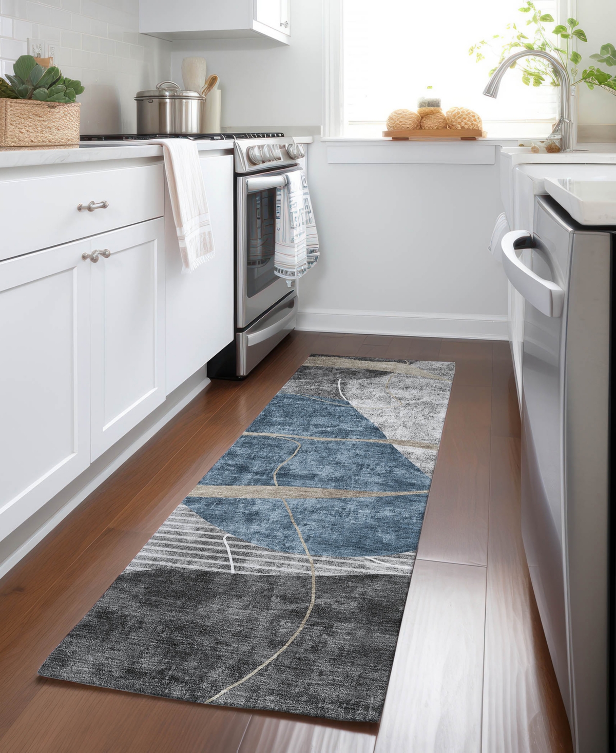 Addison Chantille Acn804 2'3''x7'6'' Runner Area Rug In Blue
