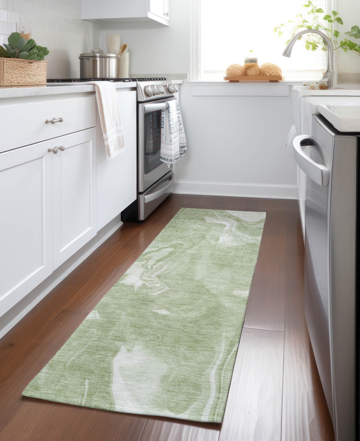 Addison Chantille Acn802 2'3''x7'6'' Runner Area Rug In Sage