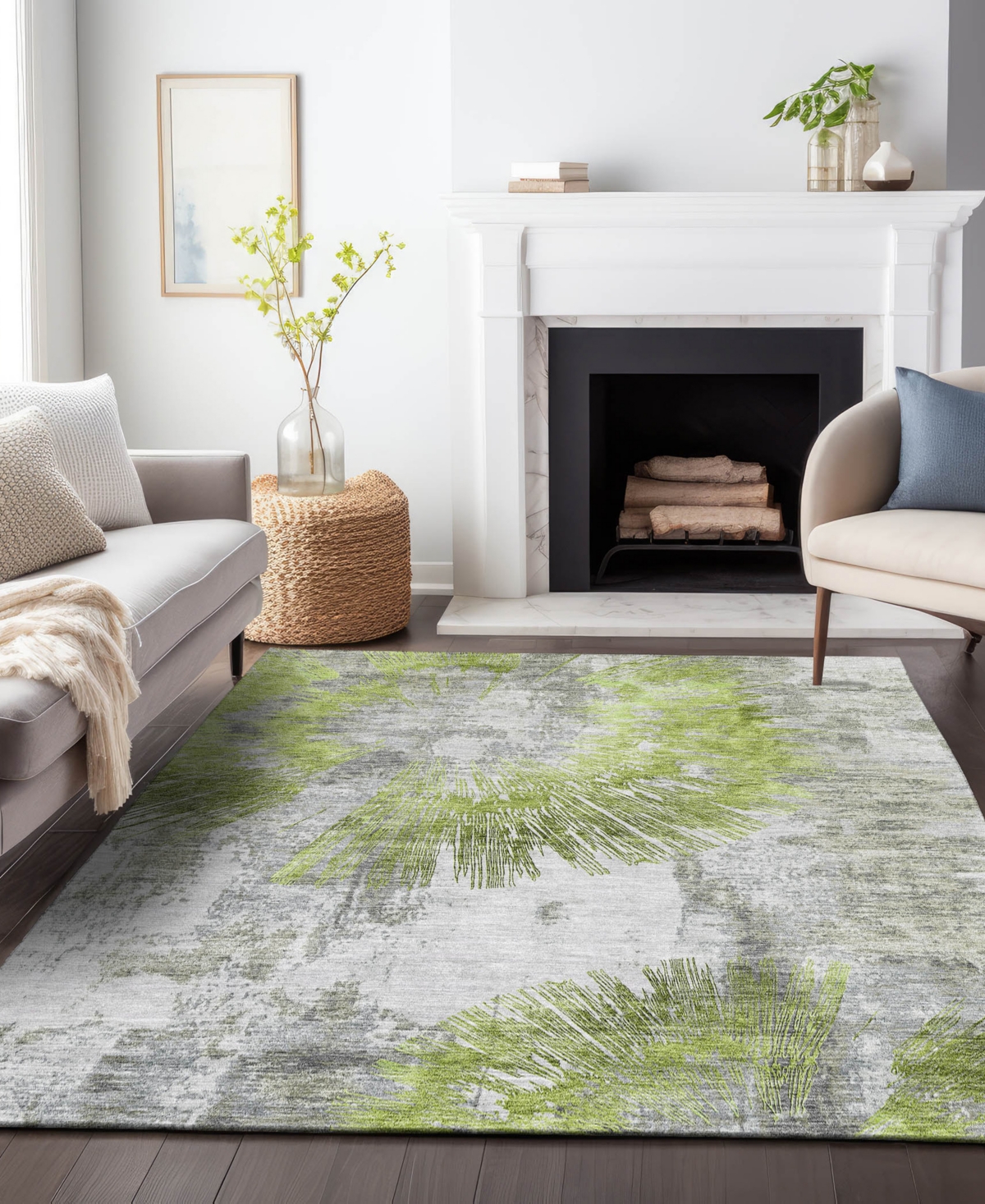 Addison Chantille Acn773 2'6''x3'10'' Area Rug In Sage