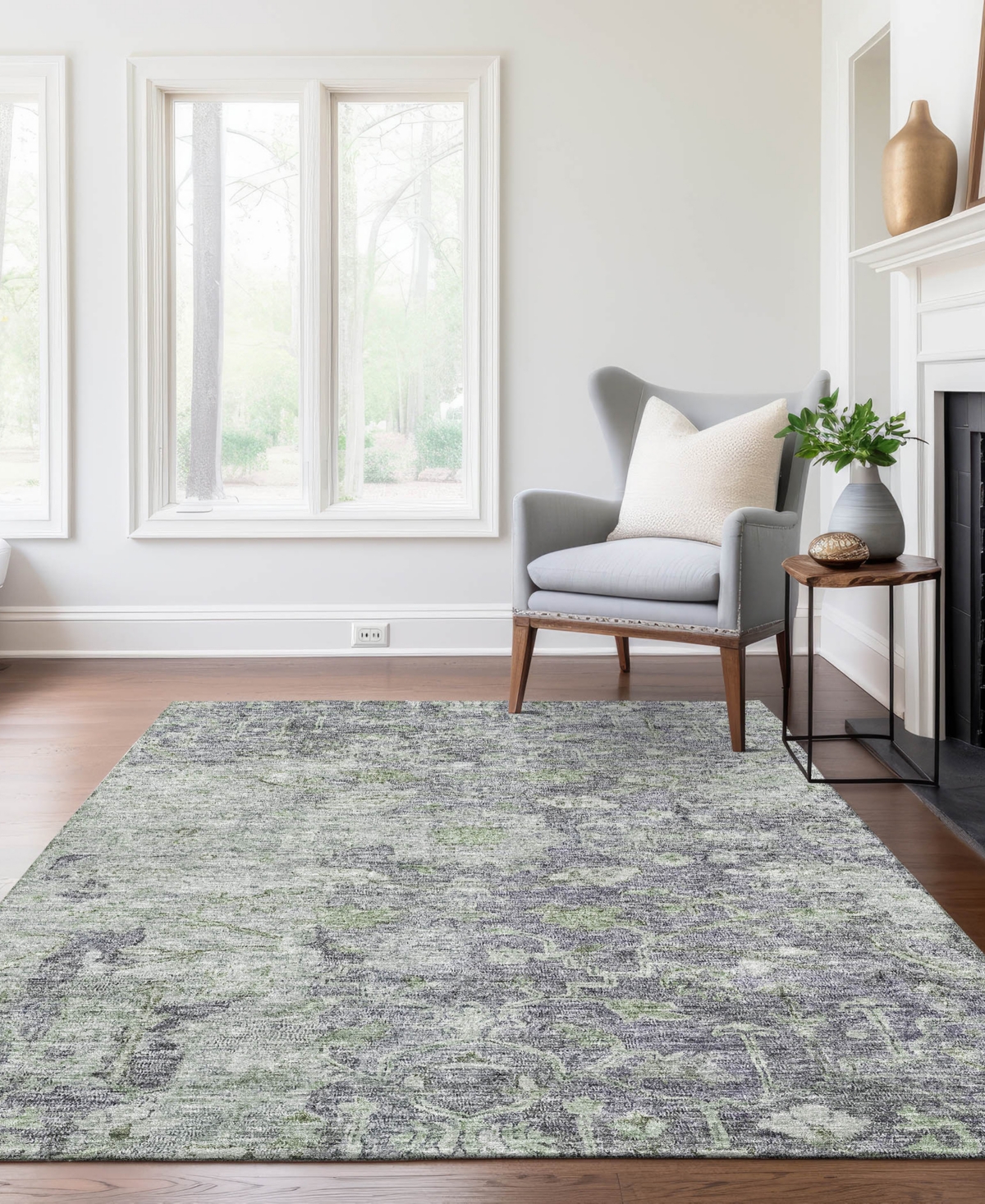 Addison Chantille Acn801 2'6''x3'10'' Area Rug In Plum