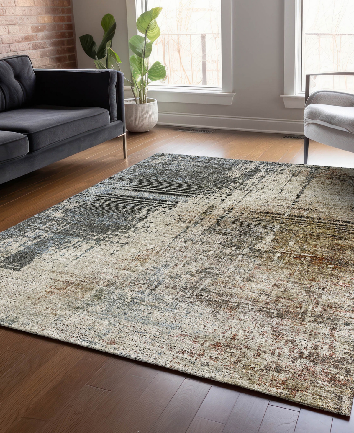 Addison Chantille Acn797 3'x5' Area Rug In Beige